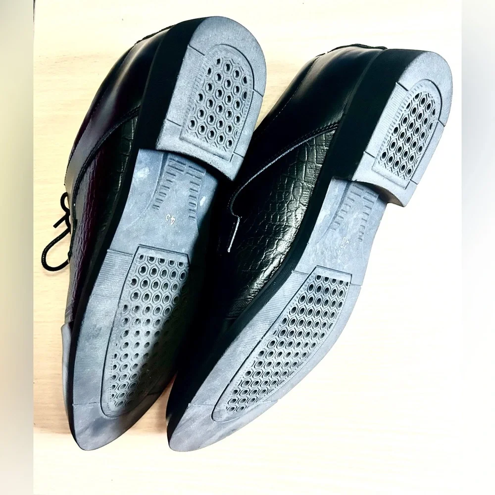 FAUX Leather shoes with crocodile style texture size 43 - Picture 7 of 7